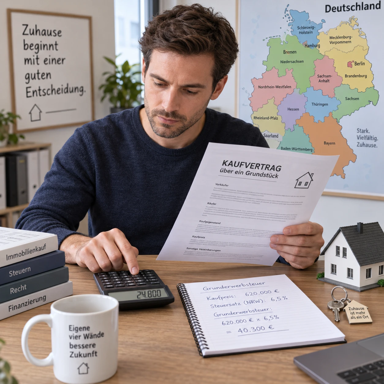 Grunderwerbsteuer in den Bundesländern berechnen: Formel, Unterschiede und Beispiel